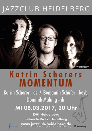 Katrin Scherer Momentum - Plakat Jazzclub Heidelberg