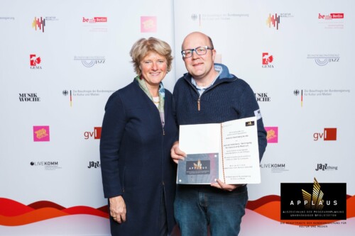 Kulturstaatsministerin Prof. Monika Grütters<br> mit Volker Haunschild<br>Foto Stefan Wieland